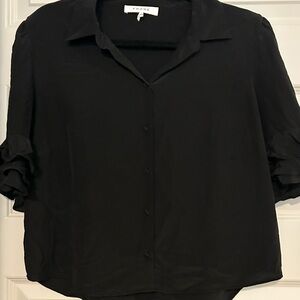 Frame Women's Silk Black Blouse